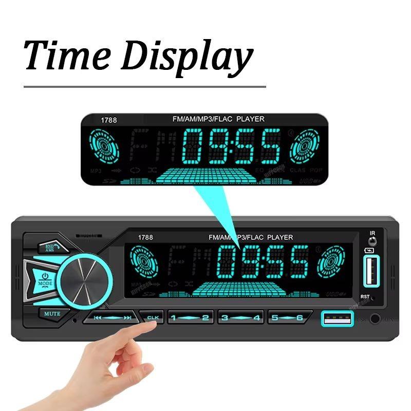 Ecrã de Autorrádio 1 DIN SWM 1789 Bluetooth Preto