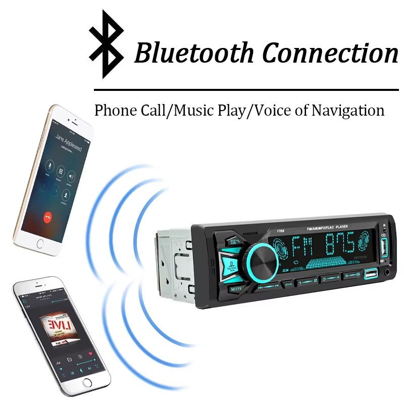 Bluetooth de Autorrádio 1 DIN SWM 1789 Bluetooth Preto