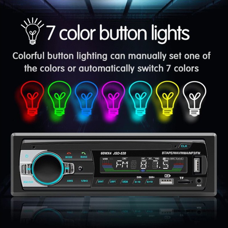 Colores de Autorradio 1 DIN SWM 530L Bluetooth Negro