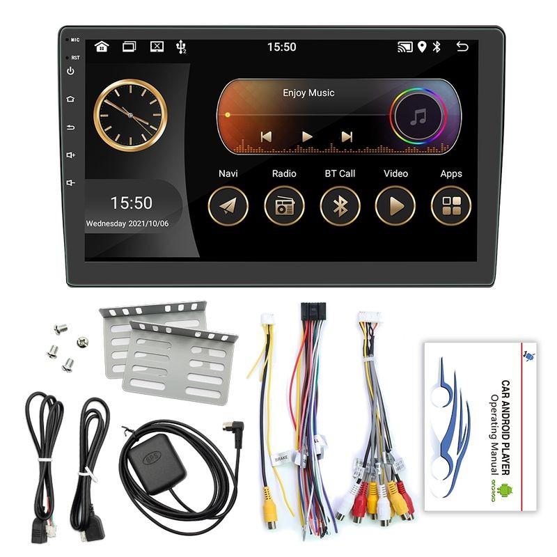 Conteúdo da caixa de Autorrádio 2 DIN SWM 9101-J 2GB/64GB GPS Carplay/Android Auto Preto