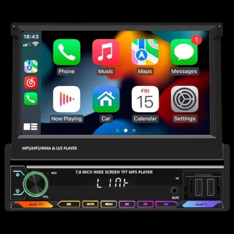 Autorrádio 1 DIN SWM 9614C 7 polegadas Bluetooth/Carplay USB Preto