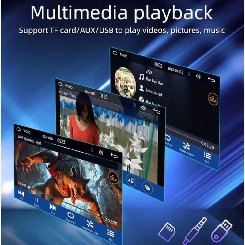 Alta qualidade de Autorrádio 1 DIN SWM 9614C 7 polegadas Bluetooth/Carplay USB Preto