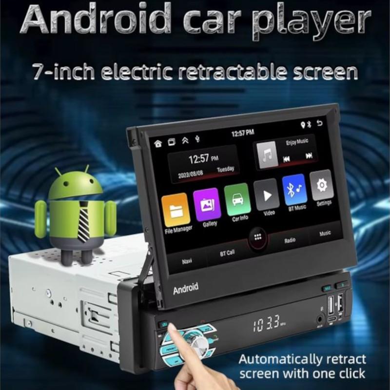 Frente de Autorrádio 1 DIN SWM 9710-J LED 7 polegadas 2GB/64GB GPS Carplay Preto