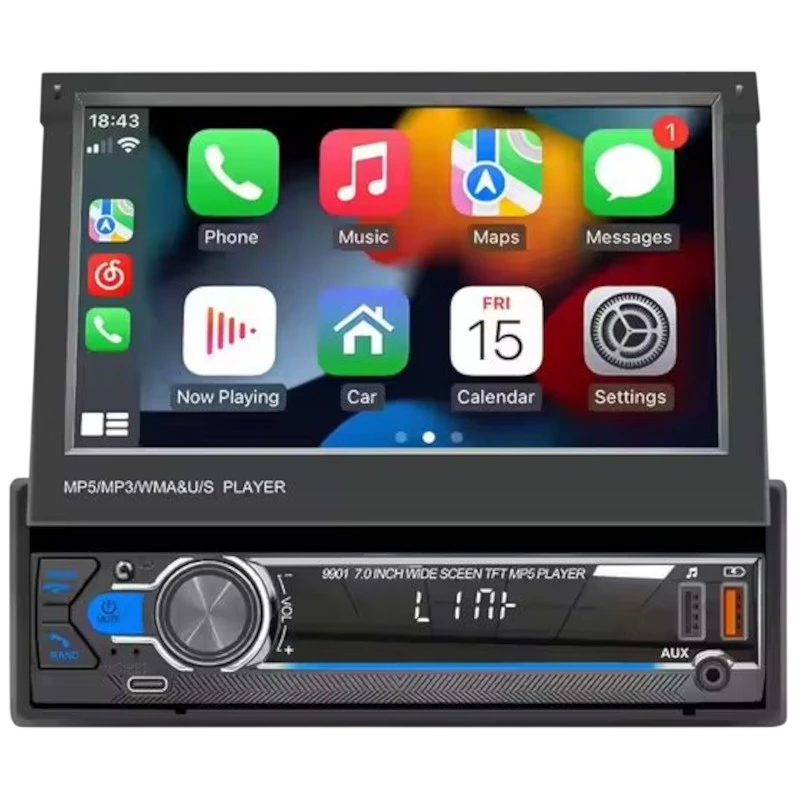 Autoradio 1 DIN SWM 9901 Bluetooth Negro
