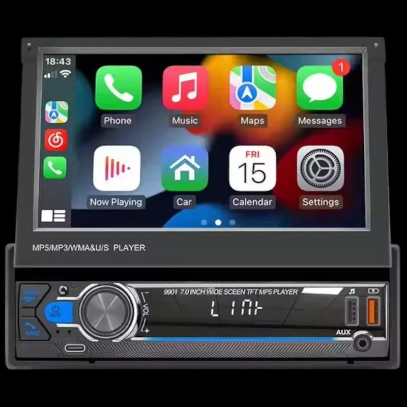 Autorádio 1 DIN SWM 9901 Bluetooth Preto