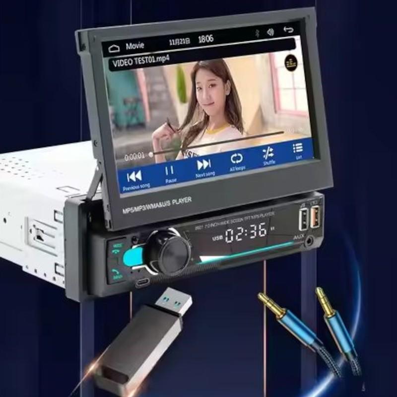 Retrácteis de Autorádio 1 DIN SWM 9901 Bluetooth Preto