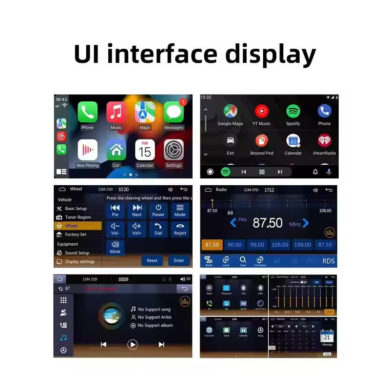 Interface UI de Autorádio 1 DIN SWM 9901 Bluetooth Preto