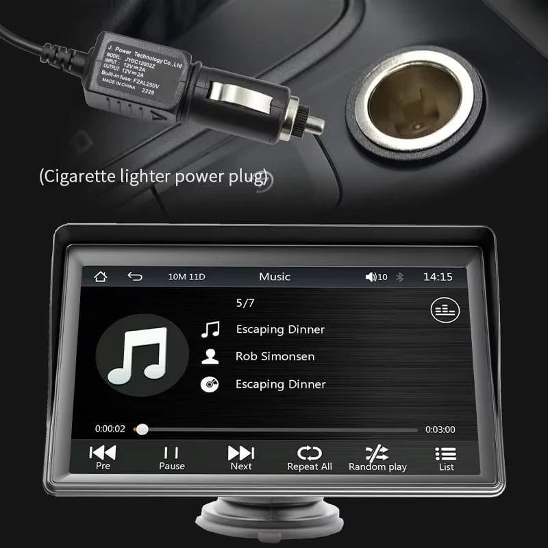 Frontal Pantalla táctil universal SWM B600W 7 pulgadas Carplay/Android Auto Inalámbrico Negro - Reproductor multimedia para coche
