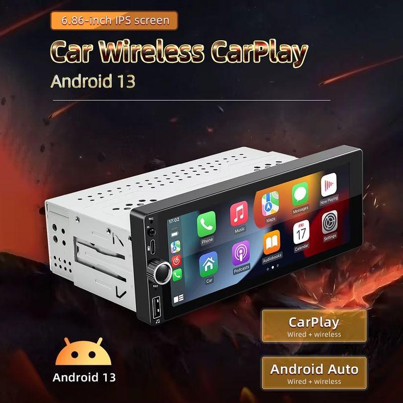 Ecrã de Autorrádio 1 DIN SWM D6021A 2GB/64GB GPS Carplay/Android Auto Preto