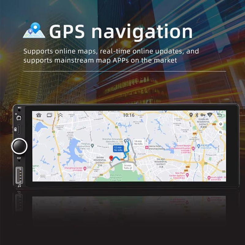 MirrorLink de Autorrádio 1 DIN SWM D6021A 2GB/64GB GPS Carplay/Android Auto Preto