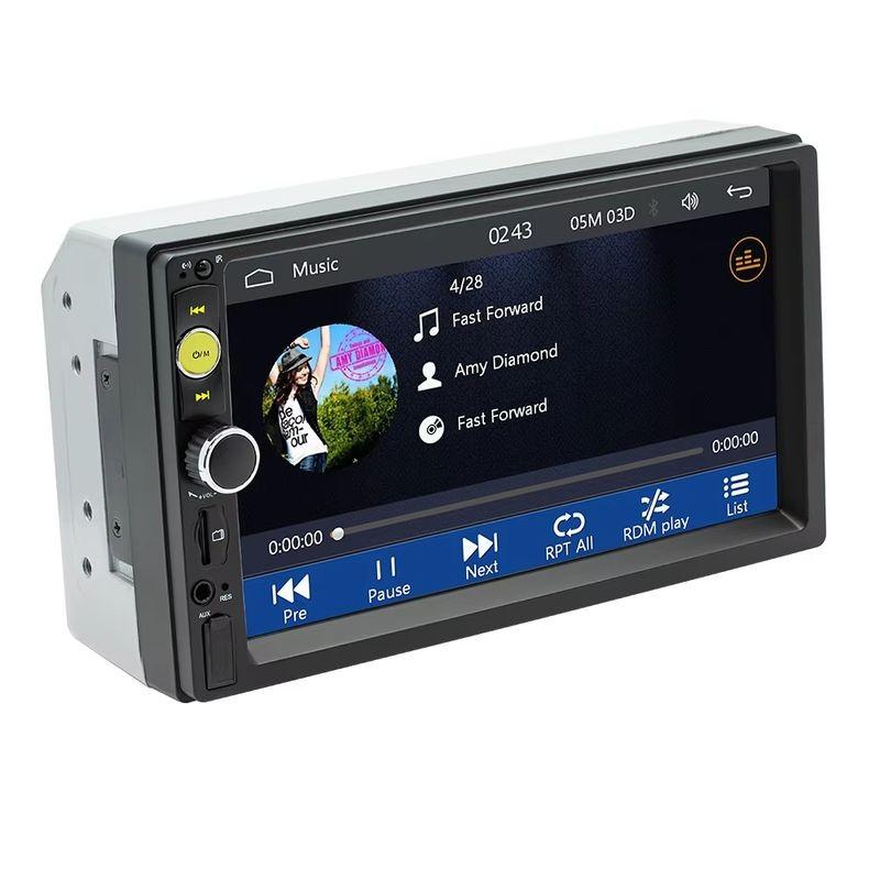 Frontal de Autorradio 2 DIN SWM F7010C 7 pulgadas Bluetooth/Carplay USB Negro