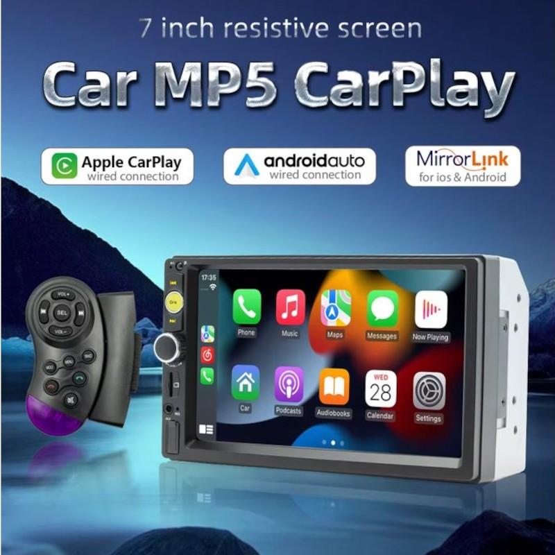 Control de Autorradio 2 DIN SWM F7010C 7 pulgadas Bluetooth/Carplay USB Negro