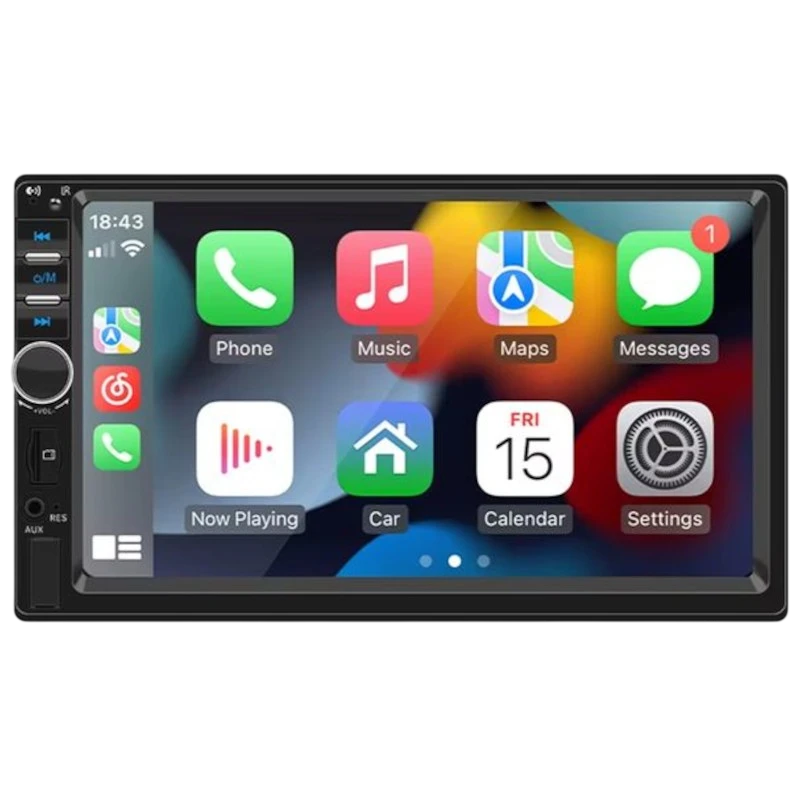 Autorradio 2 DIN SWM F7018C 7 pulgadas Bluetooth/Carplay USB Negro
