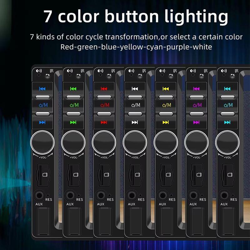 7 luzes LED de Autorrádio 2 DIN SWM F7018C 7 polegadas Bluetooth/Carplay USB Preto