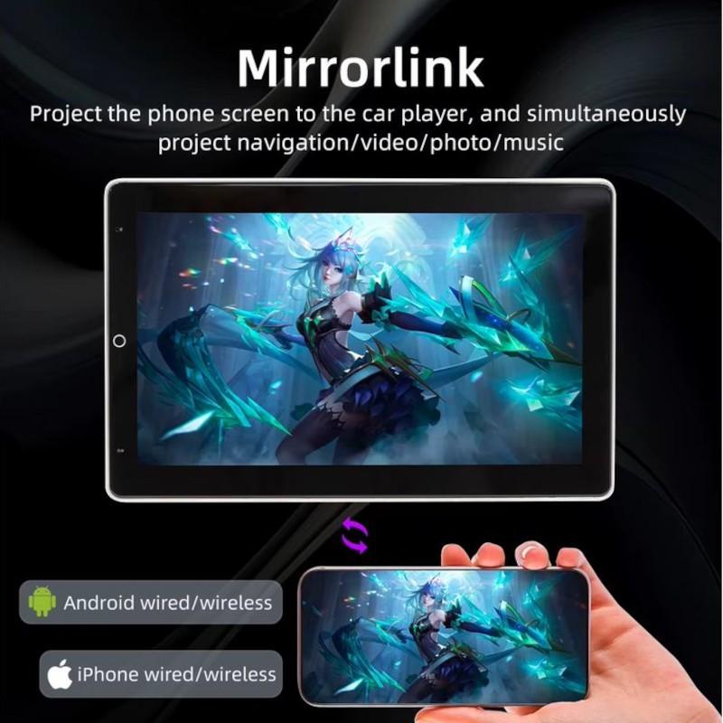 Bluetooth de Autoradio 1 DIN SWM YT-9930L 10.1 pouces Bluetooth/CarPlay Sans Fil USB Noir