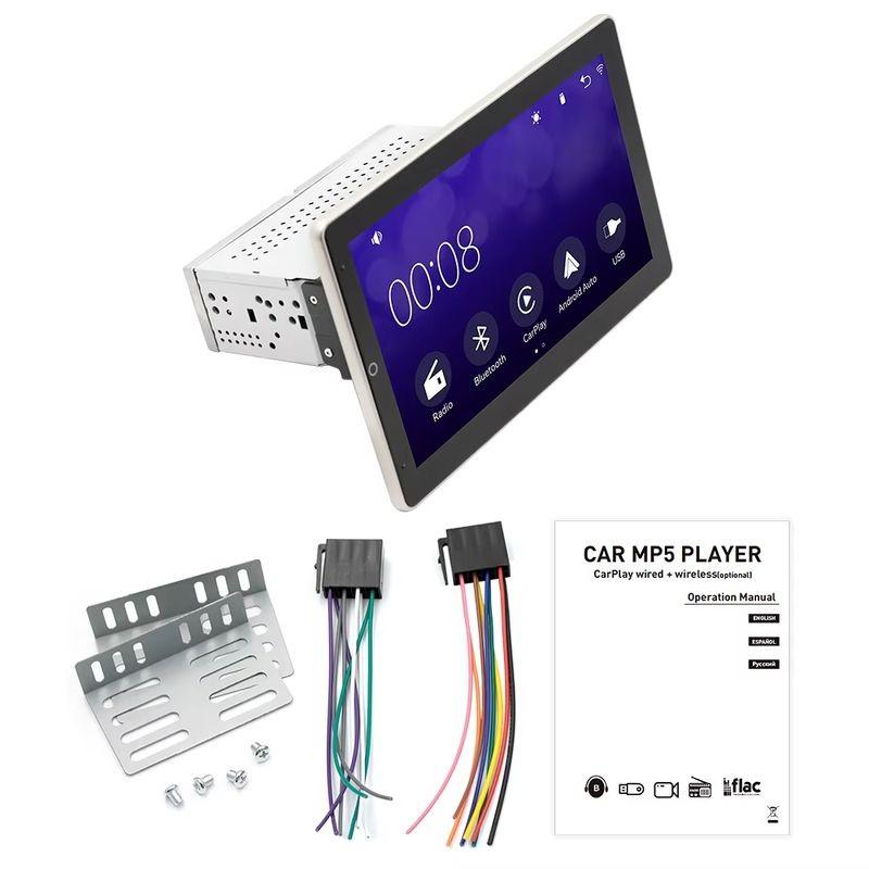 Contenu de la boîte de Autoradio 1 DIN SWM YT-9930L 10.1 pouces Bluetooth/CarPlay Sans Fil USB Noir