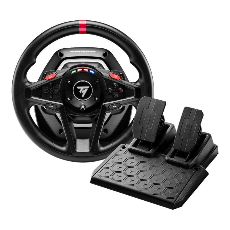 Thrustmaster T128 Black USB Steering Wheel + Analog Pedals PC, Xbox, Xbox One image with pedal board