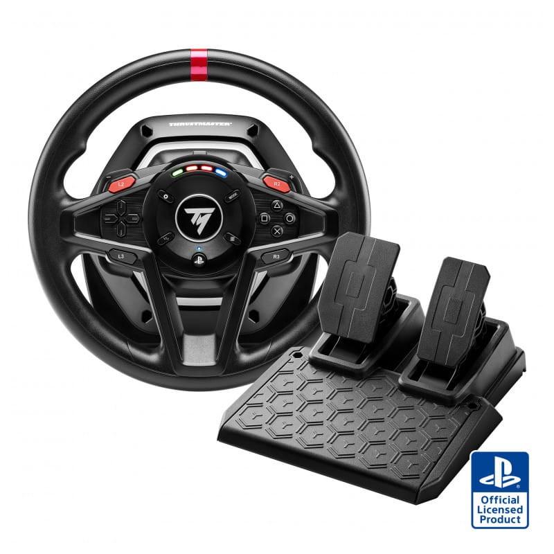 Thrustmaster T128 Black USB Steering Wheel + Analogue Pedals PC, PlayStation 4, PlayStation 5 image de face