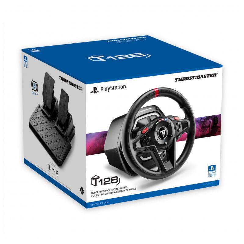 Thrustmaster T128 Black USB Steering Wheel + Analogue Pedals PC, PlayStation 4, PlayStation 5 box image