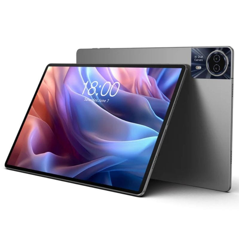 Teclast T65 Max 8GB/256GB Android 14 Gris - Tablet imagen trasera y delantera
