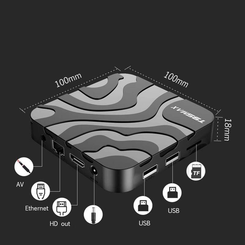 Intefaz de T95 Max H618 4GB/32GB Dual Wifi Bluetooth Android 12 - Android TV