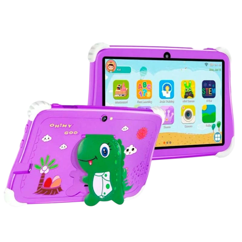 Powerbasics MT6735 2GB/16GB Dino Lila - Tablet para niños