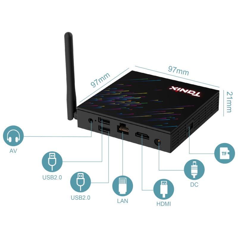 Tanix TX68 H618 4 GB/32GB Android 12 - Android TV - Conexões