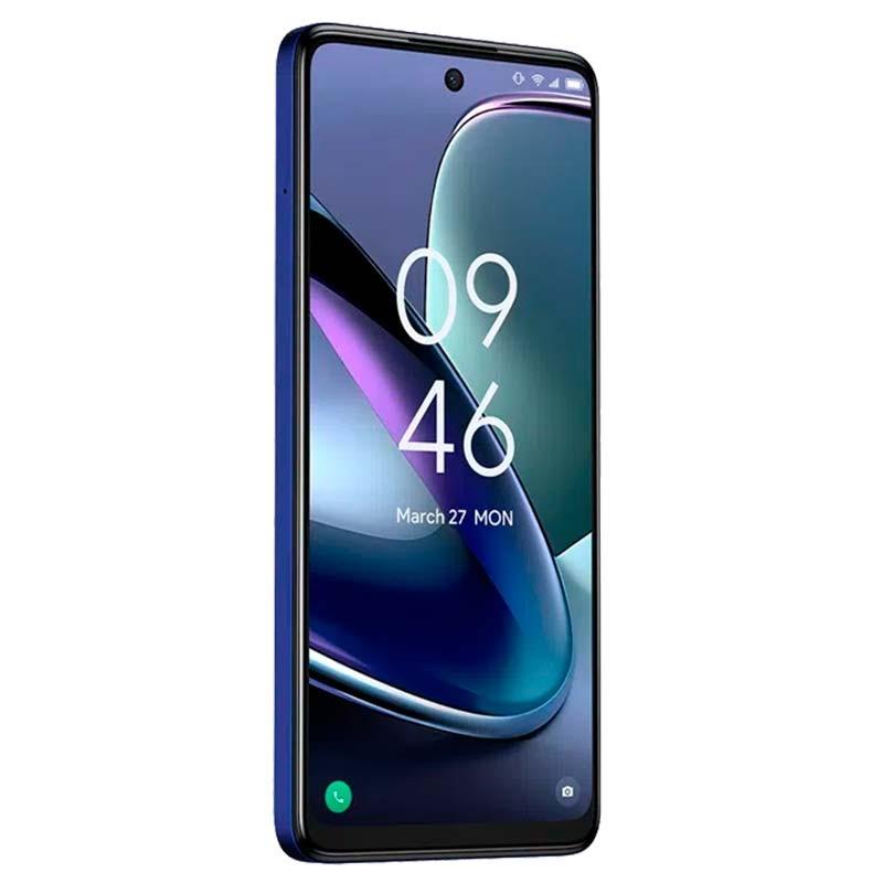 vista frontal y lateral izquierdo del Teléfono móvil TCL 50 5G 4GB/128GB Azul