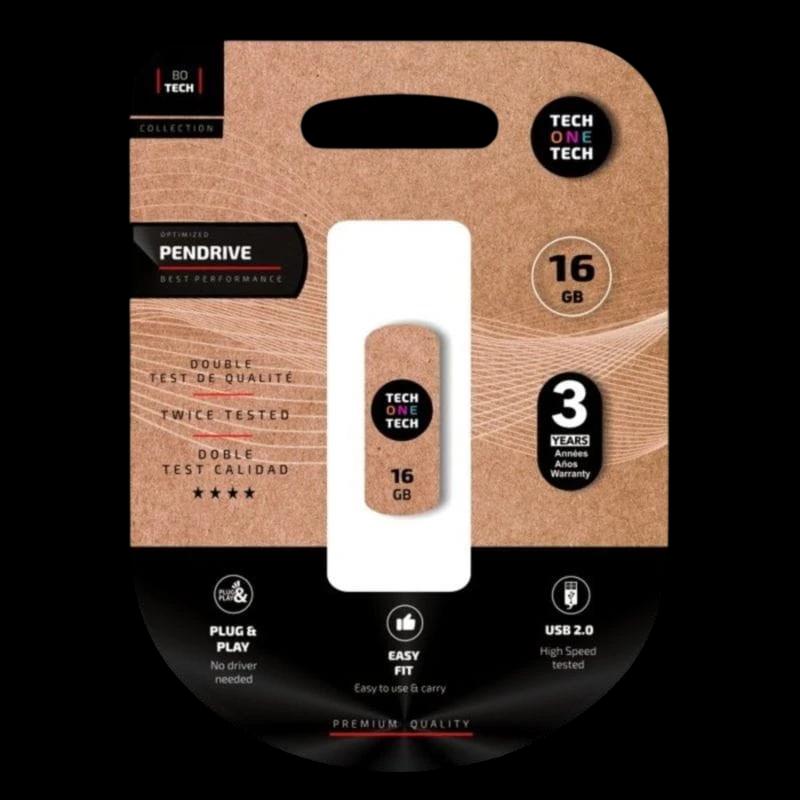 Tech One Tech Smart Clip 16 GB USB 2.0 Blanco - Unidad flash USB