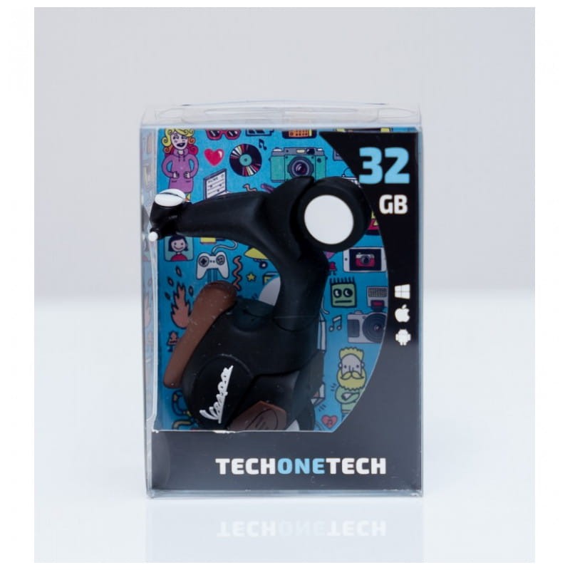 TECH ONE TECH TEC5150-32USB 32GB USB Motorbike Vespa Preto imagem na caixa