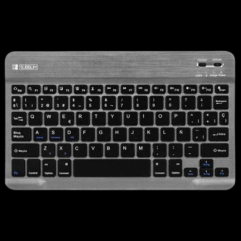 SUBBLIM Teclado Bluetooth Smart para Android, Mac, OS e Windows Cinzento