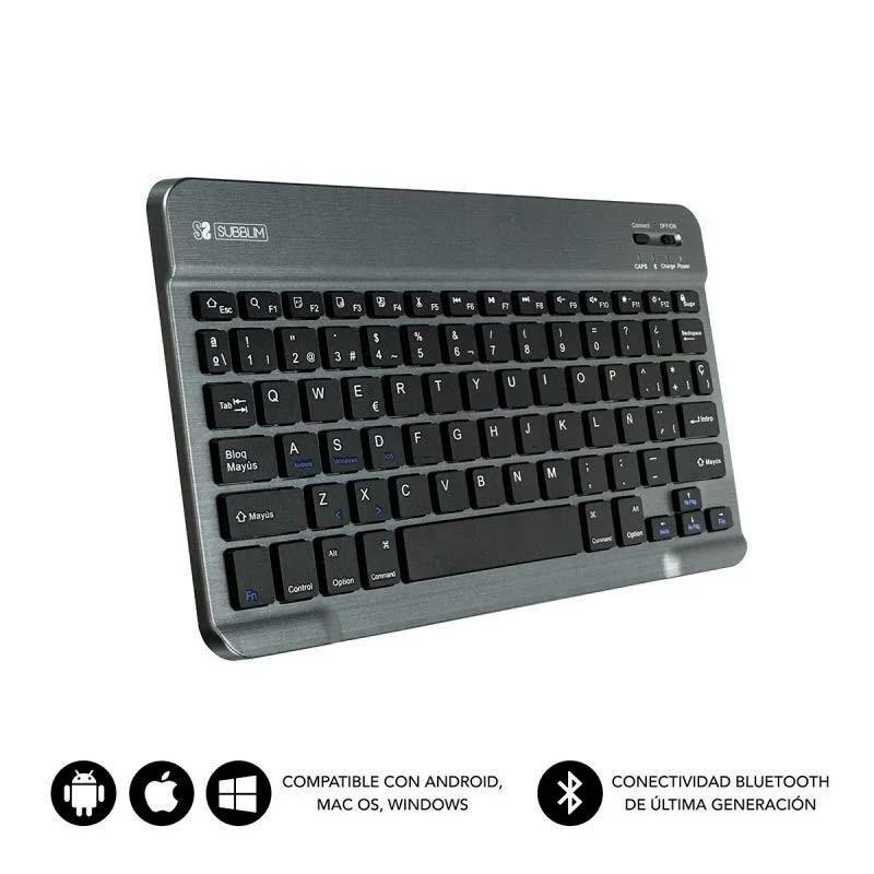 Teclado Bluetooth SUBBLIM Smart Cinzento - características principais