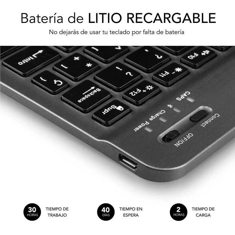 Teclado Bluetooth SUBBLIM Smart Cinzento - bateria recarregável