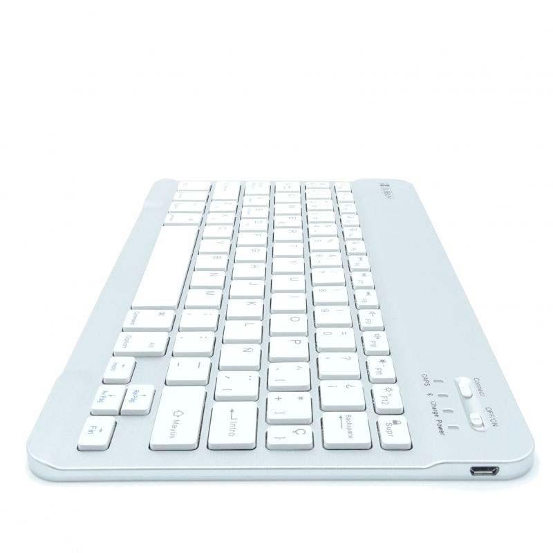 Clavier Bluetooth SUBBLIM Smart Argent - vue latérale