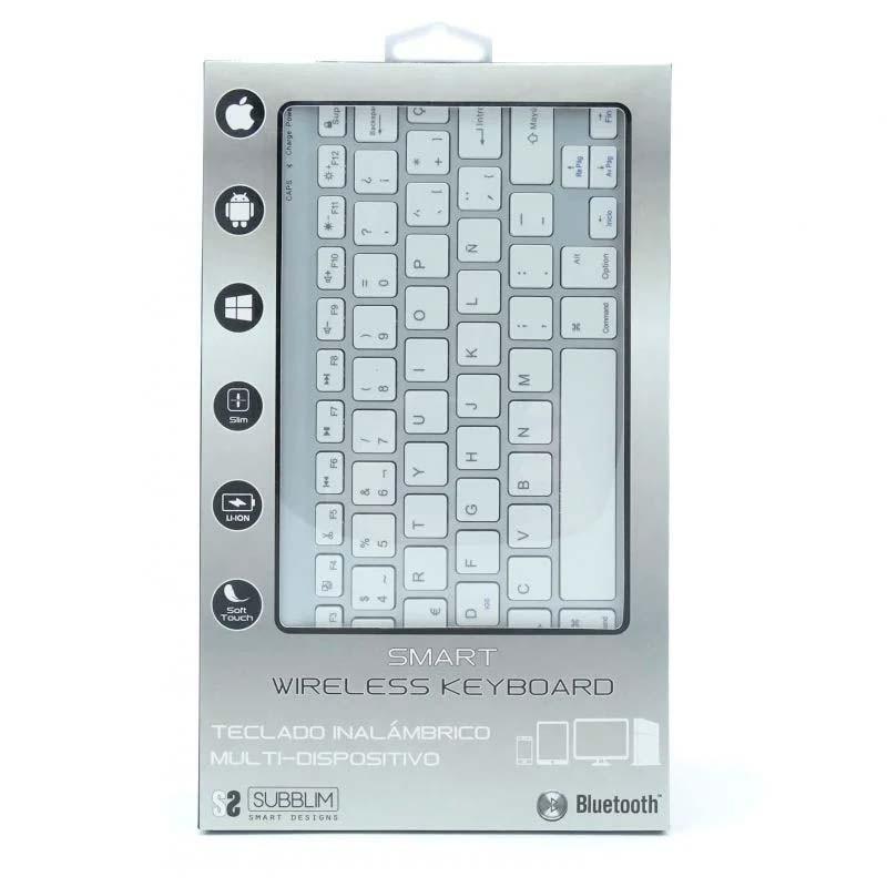 Clavier Bluetooth SUBBLIM Smart Argent - vue avant de l’emballage