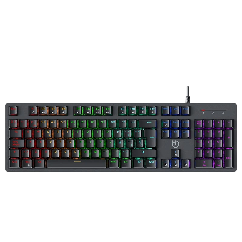 Teclado Gaming Hiditec GK400 RGB USB Negro