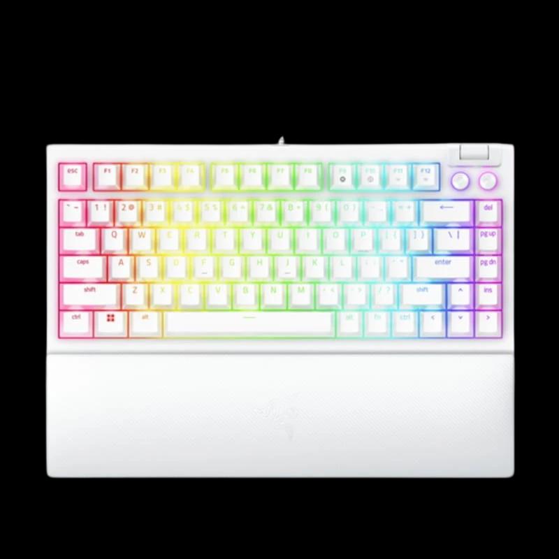 Teclado mecânico para jogos Razer BlackWidow V4 75% USB Branco QWERTY em inglês