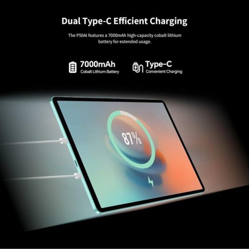 Porta USB dupla de Teclast P50Ai 6GB/128GB Azul - Tablet