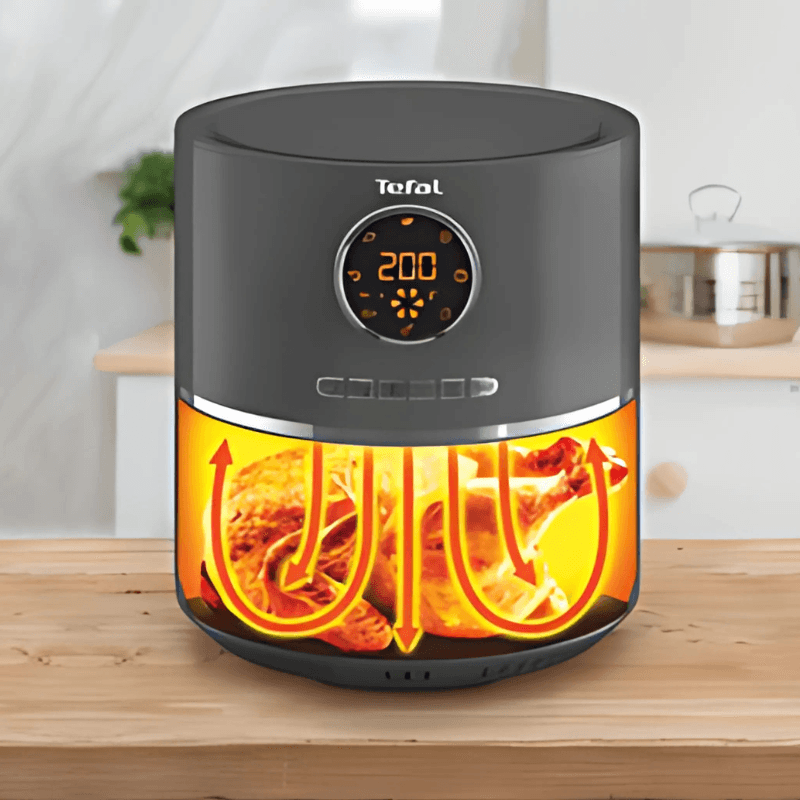 Friteuse à air Tefal Ultra Fry Digital EY111B Gris avec distribution uniforme de la chaleur