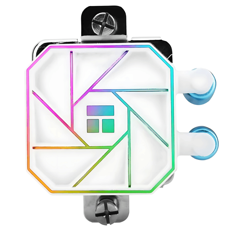 Detalle de la bomba de refrigeración líquida Thermalright Aqua Elite 240 V3 Blanco