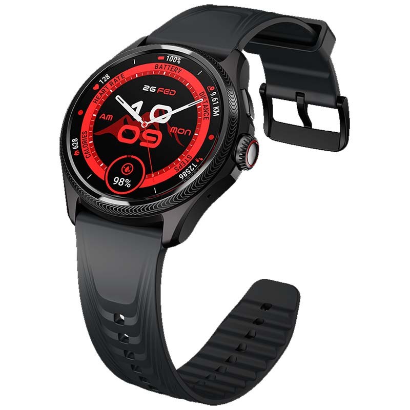 vista frontal del Reloj inteligente TicWatch Pro 5 Enduro Negro