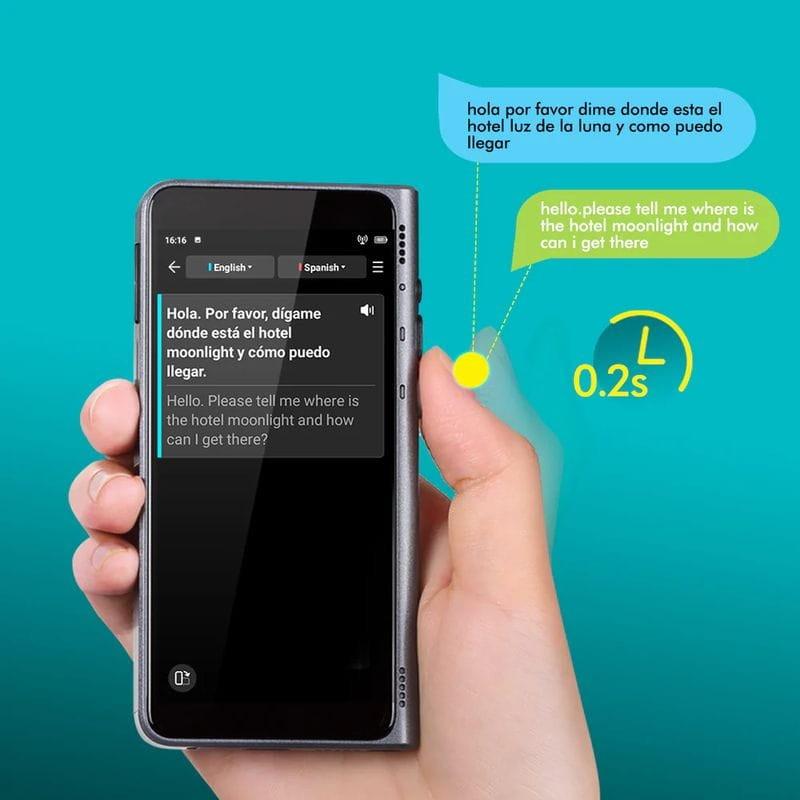 Tradução de Timekettle Fluentalk T1 Tradutor Preto - Tradutor Portátil