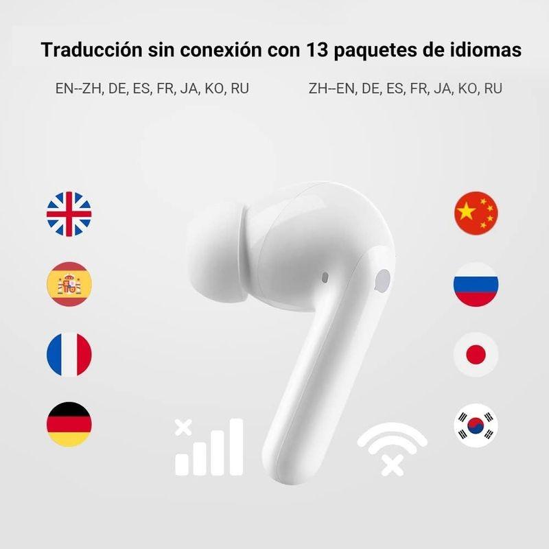 Línguas de Timekettle M3 Translator Branco - Auriculares Bluetooth