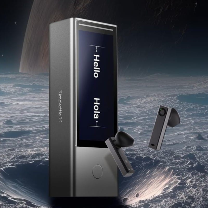 Frontal de Timekettle X1 AI Interpreter Hub Preto - Tradutor Portátil