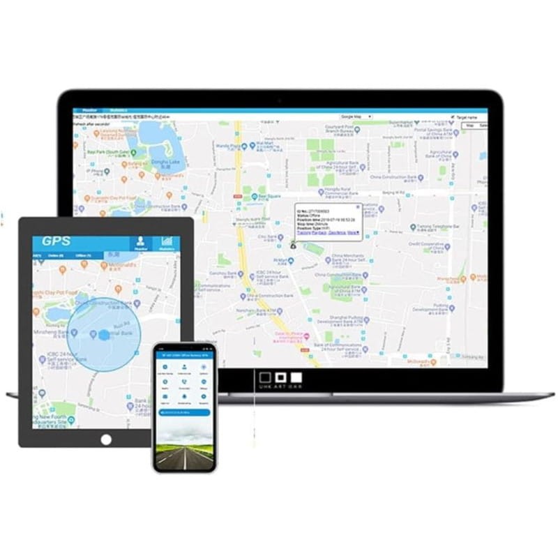 Localisation de l'animal avec le traceur GPS pour animaux de compagnie TKSTAR TK909 IP66 Blanc/Noir