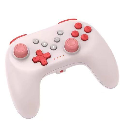 DOBE TNS-0117R Rosa - Gamepad Inalámbrico Nintendo Switch/PC visto de frente