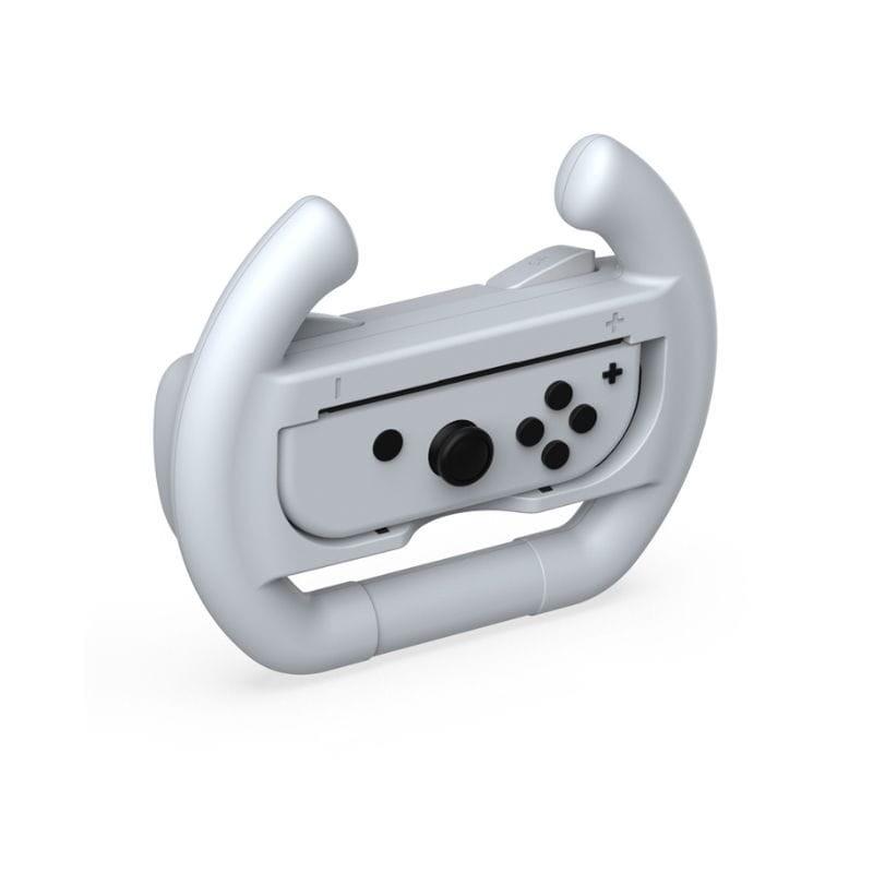 Pack de Volantes para Joy-Con de N-Switch / Switch OLED DOBE TNS-852B Blanco imagen con mando