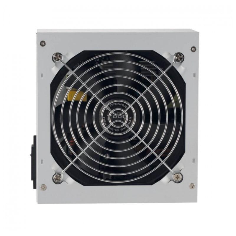 Vista frontal de la Fuente de alimentación TooQ Fonte Ecopower II 500W Plata