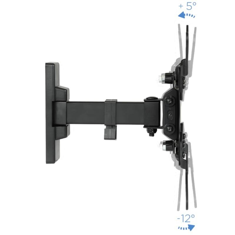 TooQ LP2042TNL-B Suporte de TV giratório e inclinável 42 VESA 200x200mm Vista lateral preta desdobrada