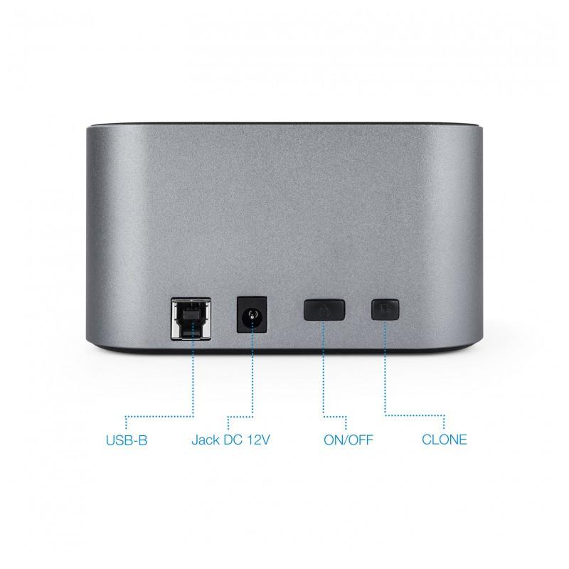vista traseira da Docking Station para Discos Rígidos TooQ TQDS-805G